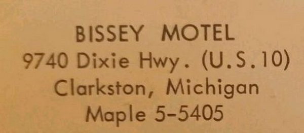 Bissey Motel - 1953 Postcard (newer photo)
